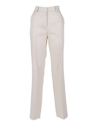 Ermanno Scervino Straight Leg Herringbone Straight-Leg Pants