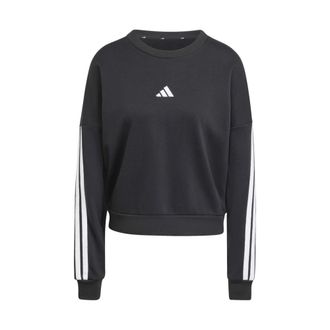 adidas W 3S FT SWT Sweatshirt - Dames - Sportshirts - Zwart - L - Katoen - Fitness