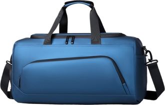 Generic Sports Gym Bag, Large Capacity Handbag,Portable Travel Duffel, Multi-compartment with Shoes Storage,Compatible For Vacation(Blue)