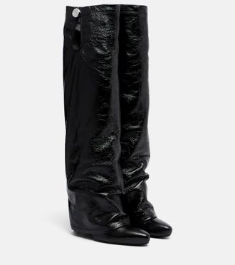 The Attico Leon patent leather knee-high boots