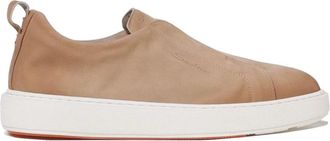 Santoni Klassieke Leren Loafers - Heren - Loafers - Beige - 43 EU - Schoenen