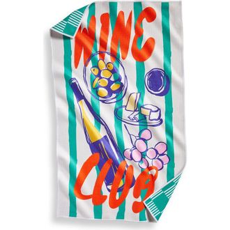 Tag Super Absorbent Kitchen Towel Wine Club Super Absorbent Dishtowel Multi 18 x 30 in in Green at Nordstrom