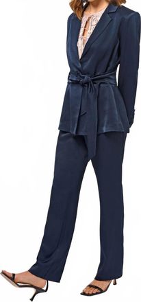 Greylin Katherine Straight Leg Trouser In Navy