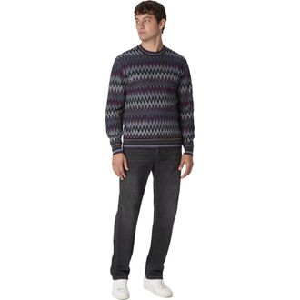 Missoni Crew Neck Sweater With 3d Zigzag Pattern in Multicoloured at Nordstrom, Size 52 It