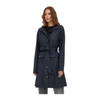 Rains Curve Long Jacket - - Jackets - Donna - Blu - XL