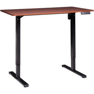 Beliani Beliani - Electric Adjustable Standing Desk Modern Square Feet 120 x 60 cm Dark Brown Top and Black Base Tavares