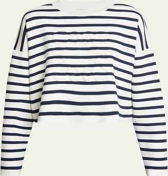 Loewe Striped Wool-Blend Sweater with Anagram Detail