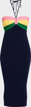 Le Superbe Catching Rays Stripe Bandeau Midi Dress