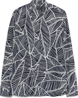 Giorgio Armani Camicia con stampa grafica - Blu