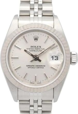 Rolex Pre-owned Vintage Datejust 26 Polshorloge - Dames - Vintage Horloges - Wit - ONE Size - Vintage