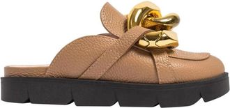 L37 Unieke Mules - Dames - Slip ons - Bruin - 36 EU - Leer - Schoenen
