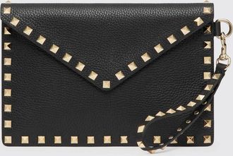 Valentino Garavani Clutch Rockstud Valentino Garavani in pelle a grana