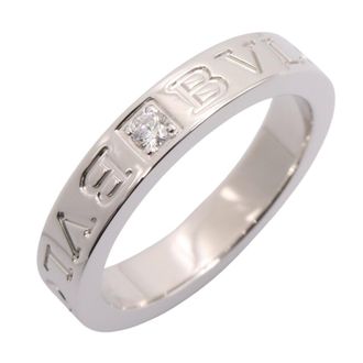 Bulgari Silver Clear White Gold (18K) Band Ring (Pre-Owned)