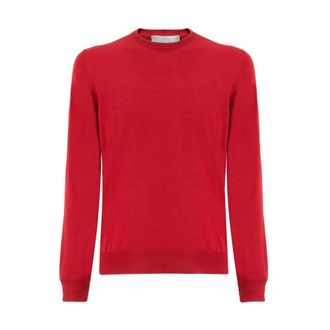 Mauro Ottaviani Round-neck Knitwear, male, Red, M, Crew Neck Pullover