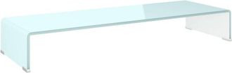 vidaXL TV Stand/Monitor Riser Glass Green 90x30x13 cm vidaXL
