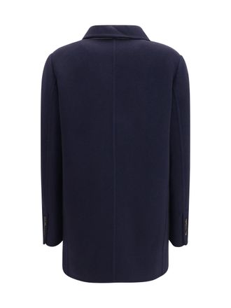 Brunello Cucinelli Womens Single-Breasted Wool And Cashmere Jacket Blu