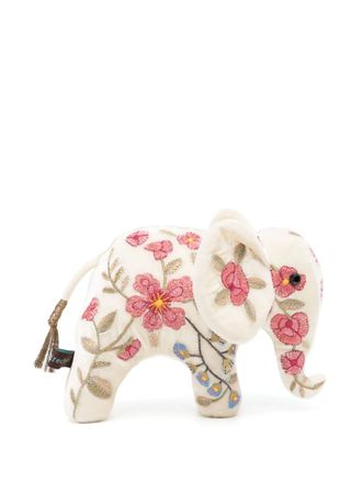 Anke Drechsel elephant embroidered soft toy - Neutrals