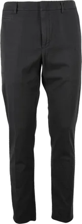 Dondup Grey Joe Vertical Striped Cotton-Blend Trousers