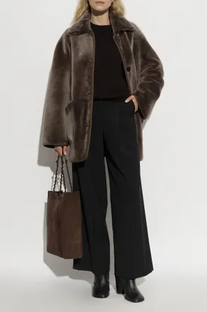 Arma Reversible Shearling Coat Nicola, Womens, Brown