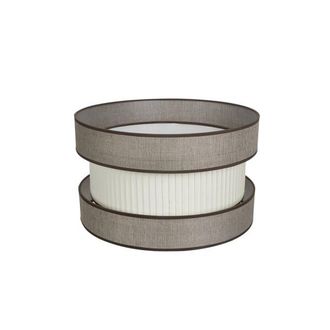Fabrilamp Pantalla Colg./pie Salon Home E27 Marron-beis 40dx40dx24h