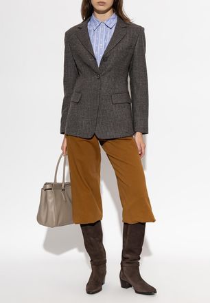 Etro Wool Blazer With Notched Lapels, Womens, Grey