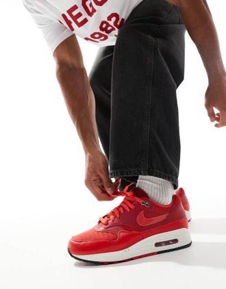 Nike Air Max 1 sneakers in red