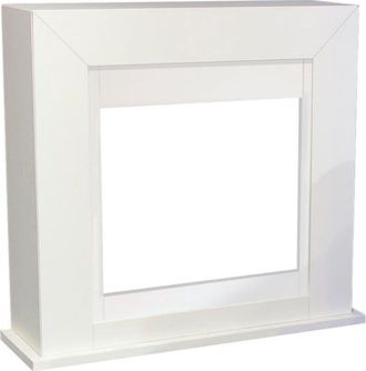 Xaralyn Marco De Chimenea De Madera Mdf Blanca Cm 98x91x30,6 Xaralyn Rubyfires Adra