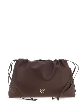 Pinko smooth leather clutch bag - Brown
