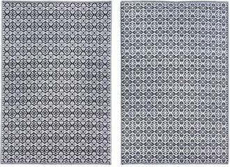 BIZZOTTO 2x Alfombra Tirrenia Negro-blanco 120x180