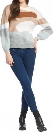 Papillon Abstract Scenic Knit Sweater In Multi