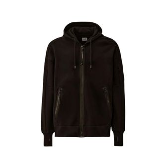 C.P. Company Zip-throughs, male, Black, Size: XL Zip-through Hoodie
