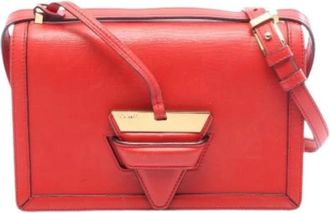 Loewe Pre-owned Cross Body Bags, female, Red, Size: ONE SIZE Pre-owned Leather Shoulder Bag