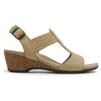 Vionic Kaytie Suede Womens Comfort Sandals - Semolina - Size:UK 6
