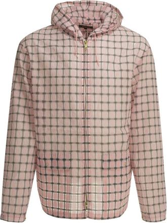 Beams Plus Swing Jacket Hoodie - Heren - Zomerjassen - Roze - XL - Nylon - Jassen