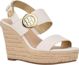 Tommy Hilfiger Kahdy Espadrille Wedge Sandal in White 140 at Nordstrom Rack, Size 5.5