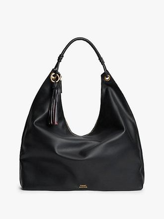 Tommy Hilfiger Leather Tassel Hobo Bag