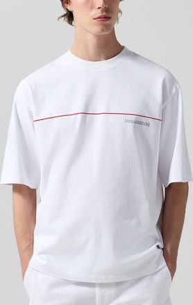 Dsquared2 Mens Red line loose T-shirt