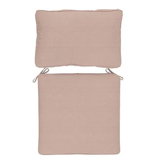 Ballard Designs Replacement Seat and Back Cushion with Zipper - 26x42 - Box Edge, Oxford Stripe Clay - Ballard Designs