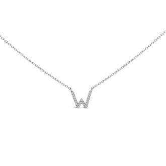 House of Brilliance 10K Gold Diamond Accent A-Z Block Initial Pendant Necklace
