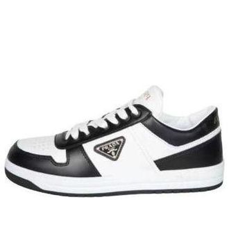 Prada (WMNS) PRADA SS26 Logo Leather Sneakers Black White 1E792M-3LPI-F0964