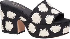 Kate Spade New York ibiza platform slide sandal in Black/Cream at Nordstrom Rack, Size 7.5
