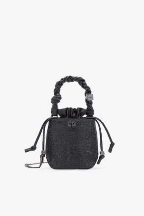 Ganni Black Mini Bou Bucket Bag