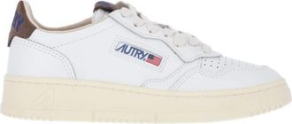 Autry Low-Top Leather Sneakers with Round Toe