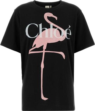 Chlo&eacute; Slate Cotton Oversize T Shirt