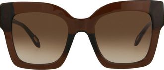 Just Cavalli 52mm Oversize Square Sunglasses in Brown Brown Brown at Nordstrom Rack