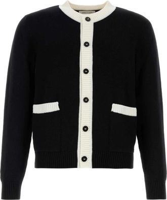 Ernest W. Baker Wollen Cardigan - Heren - Vesten - Zwart - XL - Wol - Truien & Vesten