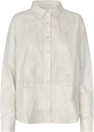 Masai Dames, Blouses & Shirts, Wit, Maat: S Katoen