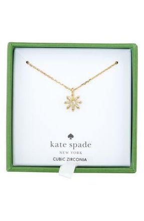 Kate Spade New York mini flower pendant necklace in Yellow /Gold at Nordstrom Rack