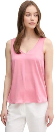 Mos Mosh MOS Mosh, Tops, Dames, Roze, S, MMAstrid V-Neck Zijden Tanktop