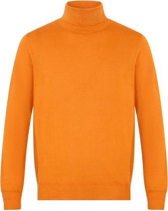 Fedeli Coltrui - Heren - Coltruien - Oranje - L - Wol - Truien & Vesten